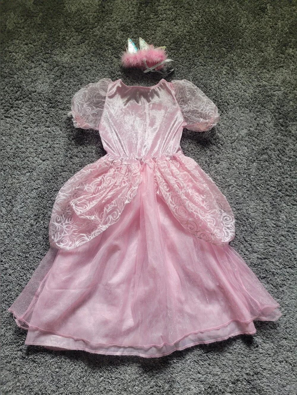 Pink Princess Dress Costume for Kids - Sparkle Tulle Gown Size 3+